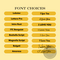 Font choices - this is a list of available fonts to choose from. If your favorite isn't listed please let me know